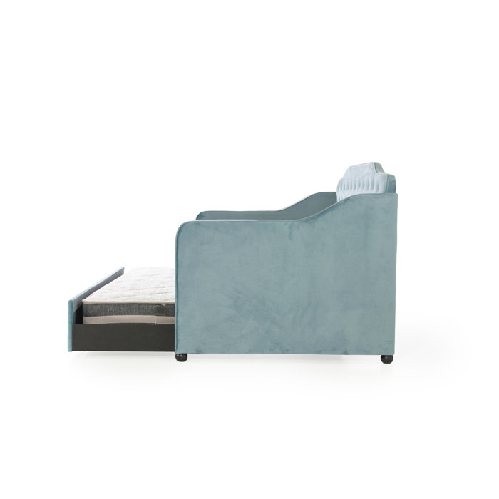 Etta Avenue™ Isabella Upholstered Daybed with Trundle & Reviews Wayfair